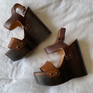 Lanvin 2012 Eté Brown Wedges, 38.5